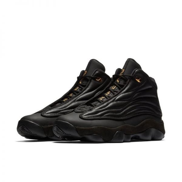 jordan pro strong black metallic gold